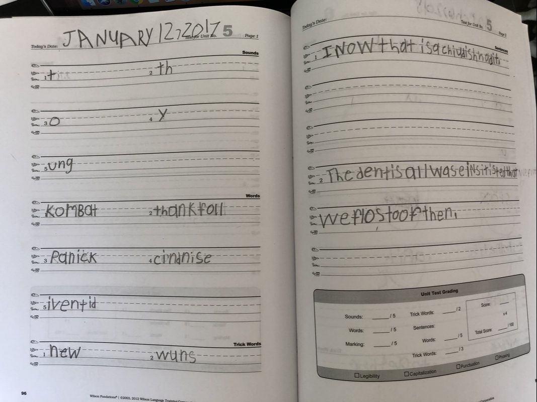 Fundations level 1 unit 1 test paper